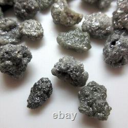 Diamants bruts gris naturels, diamant gris brut, diamants lâches non taillés pour bijoux