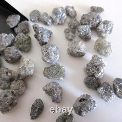 Diamants bruts gris naturels, diamant gris brut, diamants lâches non taillés pour bijoux