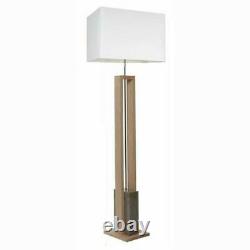 Élégant Unique En Pierre Naturelle Moderne Tall Floor Lamp /light White Shade