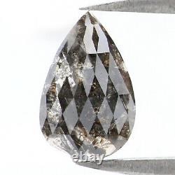 Forme Naturelle De Poire Molle Sel Et Poivre Diamant 1.18 Ct 9.30 MM Rose Cut L1762