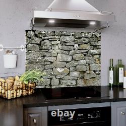 Glass Splashback Kitchen Cooker Panel Toute Taille Pierre Naturelle Rocks Pattern Wall