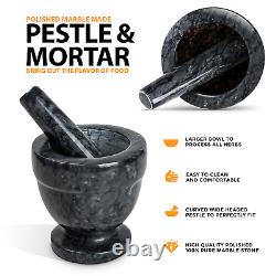 Grand Pestle Et Mortar Set Natural Spice & Herb Crusher Grinder Pierre Durable