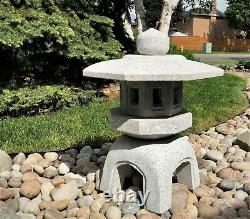 Granit Naturel Coupe À La Main Lanterne Japonaise-senny-ji D45cm