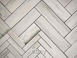 Gris Herringbone Marble Tiles Wall Floor Pierre Naturelle