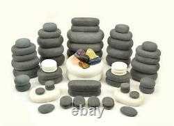 Hot/cold Stone Massage Kit 68 Basalt/marble Stones + 17 Litres (18 Quart) Chauffe-glace
