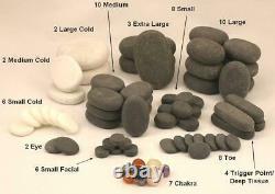 Hot/cold Stone Massage Kit 68 Basalt/marble Stones + 17 Litres (18 Quart) Chauffe-glace