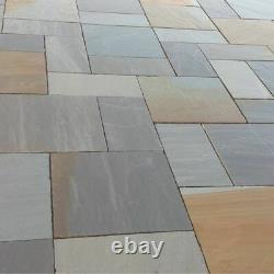 Indian Blended Sandstone Natural Paving Dalles Rustic Grey Garden Patio Stones Aa