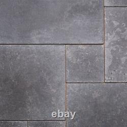 Job Lot 28m2 Milly Grey Tumbled Limestone Stone Floor Tiles Opus Pattern