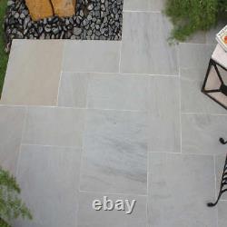 Kandla Grey Sandstone Calibrated Garden Patio Sawn 600x600x20mm 15,12m2 Pack Nouveau