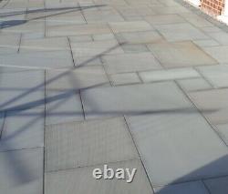 Kandla Grey Sawn & Honed Sandstone 11.95m2 MIX Taille Patio Pack 20mm Paving Slabs