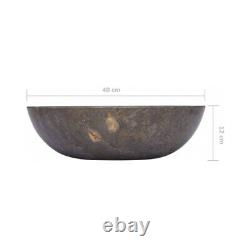 Lavabo en pierre naturelle en marbre de 40x12cm pour salle de bains / Unité de bassin de bol / Crème GRIS