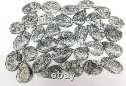 Lot en gros de cabochons en jaspe Pinolith naturel de formes variées fabriqués à la main en pierres précieuses