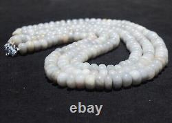 Magnifique collier de perles en forme ronde de 1051 carats de véritable pierre de lune grise naturelle SK 13 E515