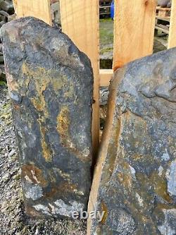 Monolithe naturel gallois/Pierres debout - Aménagement paysager, élément d'eau ENSEMBLE 3 Pierres