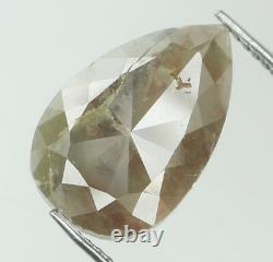 Naturel Loose Diamond Gris Marron Couleur Poire Clarté I3 13.10 MM 3.02 Ct L6581
