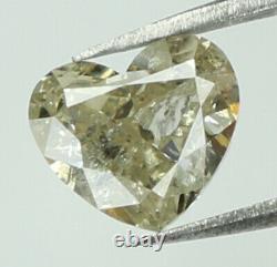 Naturel Loose Diamond Heart Jaune Couleur Gris I1 Clarity 4.80 MM 0.50 Ct L7528