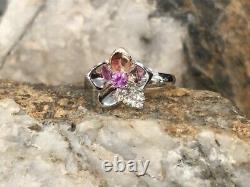 Official Gallois Clogau Silver & Rose Orchid Ring Size O £60 Off! Royaume