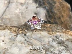 Official Gallois Clogau Silver & Rose Orchid Ring Size O £60 Off! Royaume