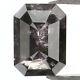Oreiller Naturel Émeraude Noir Gris Couleur Diamant 1,04 Ct 6,55 Mm Rose Cut L1354