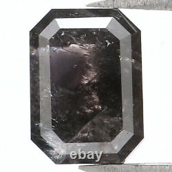 Oreiller Naturel Émeraude Noir Gris Couleur Diamant 1,04 Ct 6,55 MM Rose Cut L1354