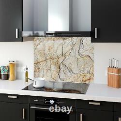 Panneau de cuisson en carrelage de cuisine en verre avec texture en marbre naturel de TOUTE TAILLE