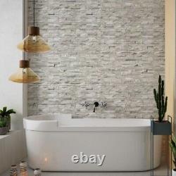 Panneaux de douche en pierre naturelle gris clair de haute qualité