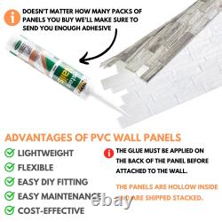 Panneaux de revêtement mural en plastique PVC effet ardoise en pierre, carrelage de revêtement décoratif