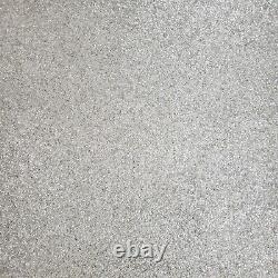 Papier peint en pierre de mica naturelle gris argenté moderne avec effet de paillettes lisses
