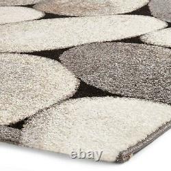 Pebbles Stepping Stones Rug Grey Moderne Grande Chambre À Coucher Salon Rugs Tapis Uk