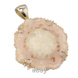 Pendentif en argent massif 925 avec stalactite d'améthyste 2,60 x 2 USP-144