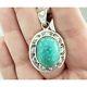 Pendentif En Argent Sterling En Turquoise Sonorane D'une Valeur De 140 $ Cad