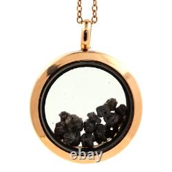 Pendentif en diamant brut gris. Chaîne originale en pierres naturelles. Bijoux minéraux.