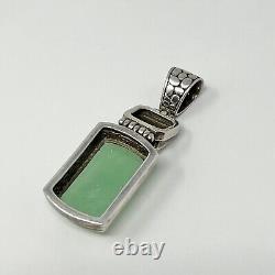 Pendentif en jade en argent sterling 925 + autre pierre