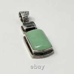 Pendentif en jade en argent sterling 925 + autre pierre