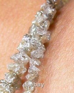 Perles De Pépites De Diamant Druzy Naturelles Rares 34.5ct 15.25 Brin