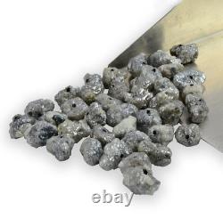 Perles de diamant brut gris naturel irrégulières pour la fabrication de bijoux