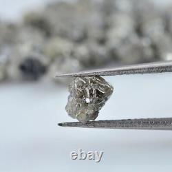 Perles de diamant brut gris naturel irrégulières pour la fabrication de bijoux