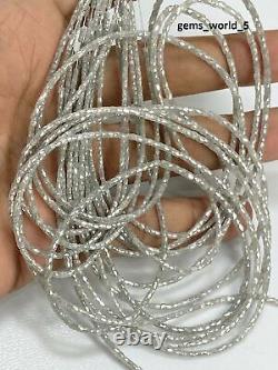 Perles de diamant gris naturel facettées en forme de cube pierres précieuses 8 pouces 1.50-2mm