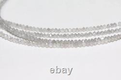 Perles naturelles facettées en diamant gris gemme en forme de rondelle pour la fabrication de bijoux