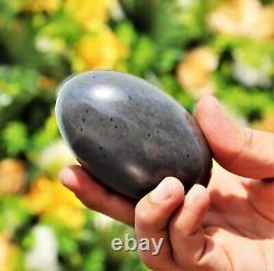 Petite pierre de chakra en kyanite grise naturelle de 85 mm, pouvoir métaphysique de guérison Lingam
