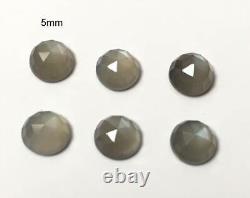 Pierre gemme lâche de qualité AAA de 5mm à 7mm de coupe ronde en lune grise naturelle