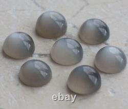 Pierre gemme ronde cabochon gris naturel Moonstone 25 pièces de 12x12 mm