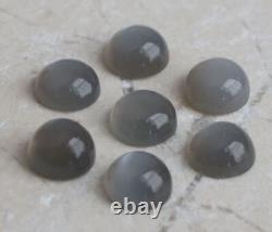 Pierre gemme ronde cabochon gris naturel Moonstone 25 pièces de 12x12 mm