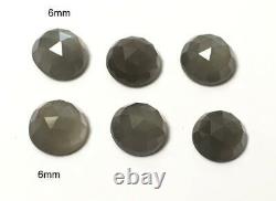 Pierre précieuse lâche de qualité AAA en pierre de lune grise naturelle taillée en rose ronde de 8mm à 11mm
