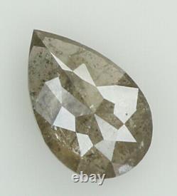 Poire En Diamant Naturel Gris Brun Couleur I3 Clarté 7.10 MM 0.63 Ct L7355