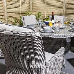 Prestbury 6 Seater Diner Set Natural Stone Outdoor Luxury Garden Furniture