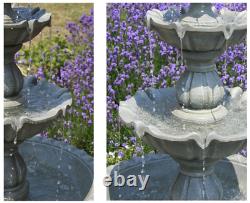 Regal 3-tier Cast Stone Water Feature Fontaine H150cm Par Ambiente