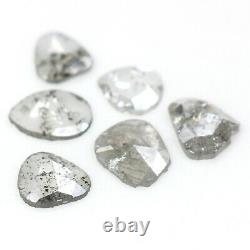 Sel Et Diamant Poivré À Coupe Molle Naturel 0,81 Ct 4,50 MM Rose Cut Kr2427