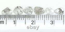 Sel Et Diamant Poivré À Coupe Molle Naturel 0,81 Ct 4,50 MM Rose Cut Kr2427