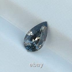 Spinelle gris naturel de 1,23 carats en forme de poire, pierre précieuse non montée pour bijoux